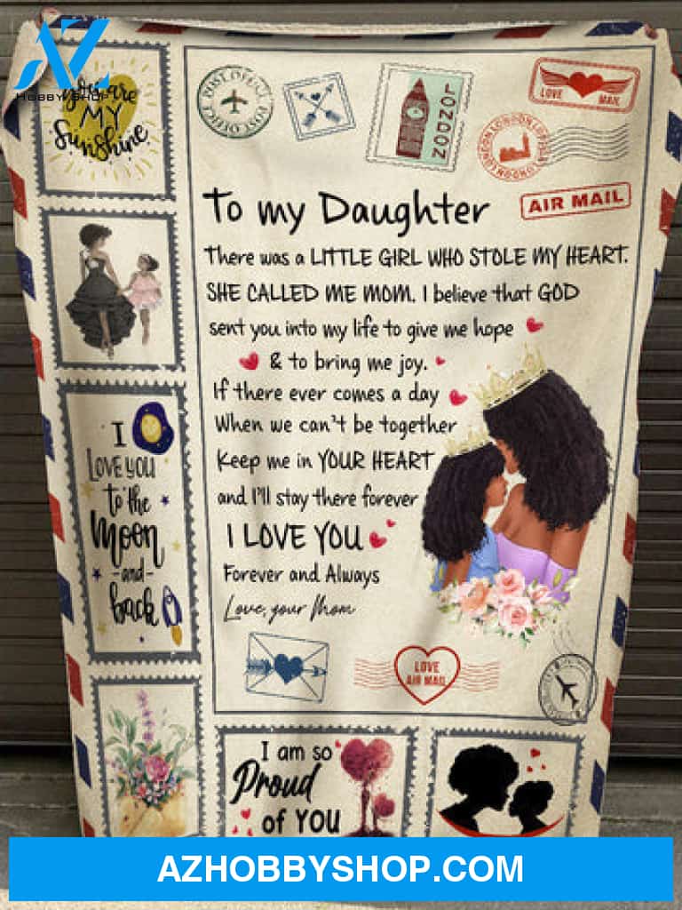 To My Daughter I'm So Proud Of You Fleece Blanket - Quilt Blanket, Love From Dad, Love From Mom