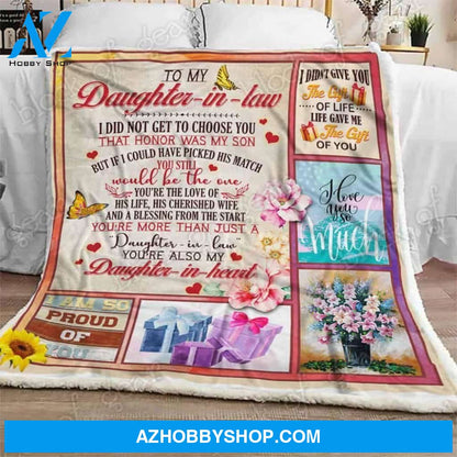 To My Daughter In Law Fleece Blanket Gift For Daughter In Law | Family Blanket