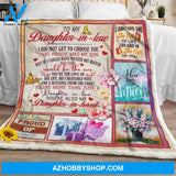 To My Daughter In Law Fleece Blanket Gift For Daughter In Law | Family Blanket