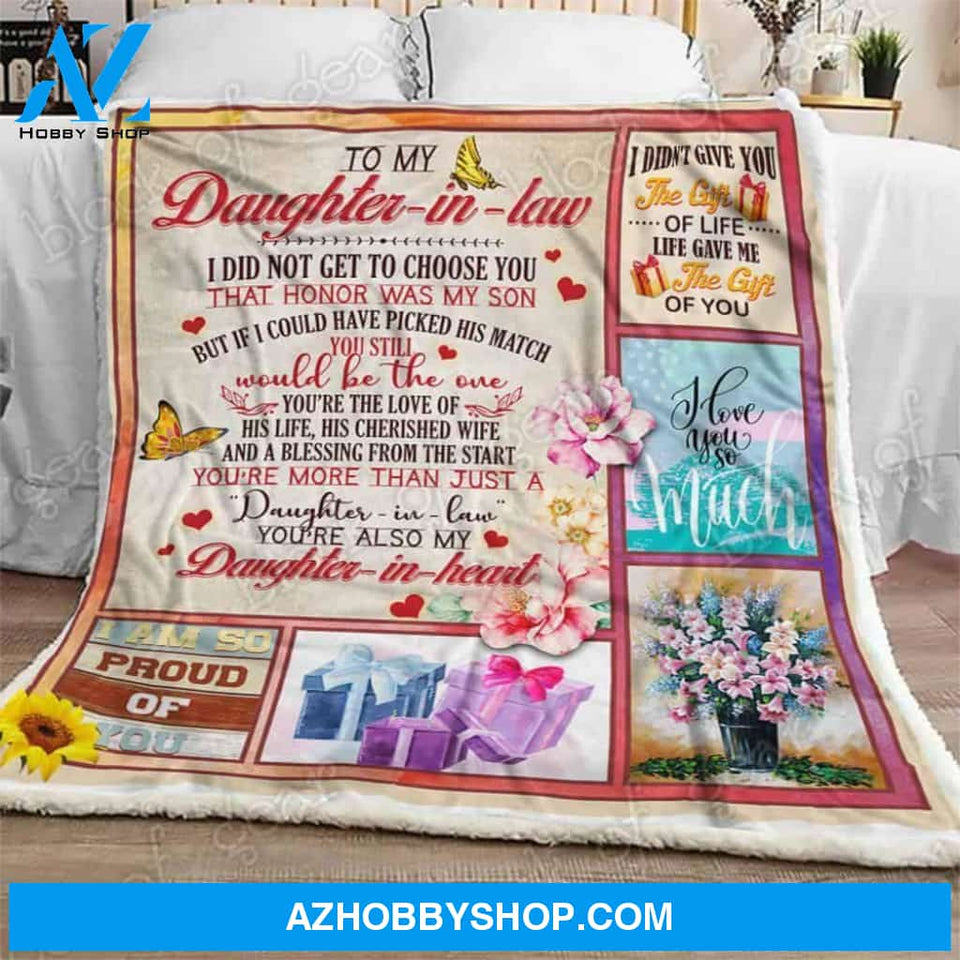 To My Daughter In Law Fleece Blanket Gift For Daughter In Law | Family Blanket