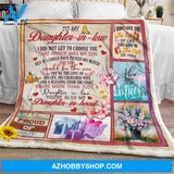 To My Daughter In Law Fleece Blanket Gift For Daughter In Law | Family Blanket