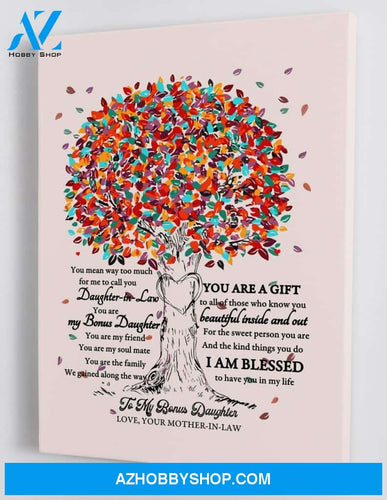 To My Daughter-in-Law - From Mother-in-Law - Framed Canvas Gift MD010