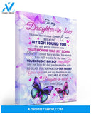 To My Daughter In Law I Know My Wishes Came To Me Butterflies Canvas Wall Art, Wall Decor Visual Art