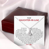 To My Daughter-In-Law Necklace Gift We both love the same man. For all the prayers I ever prayed, you are truly the answer Alluring Beauty Necklace LX343Y