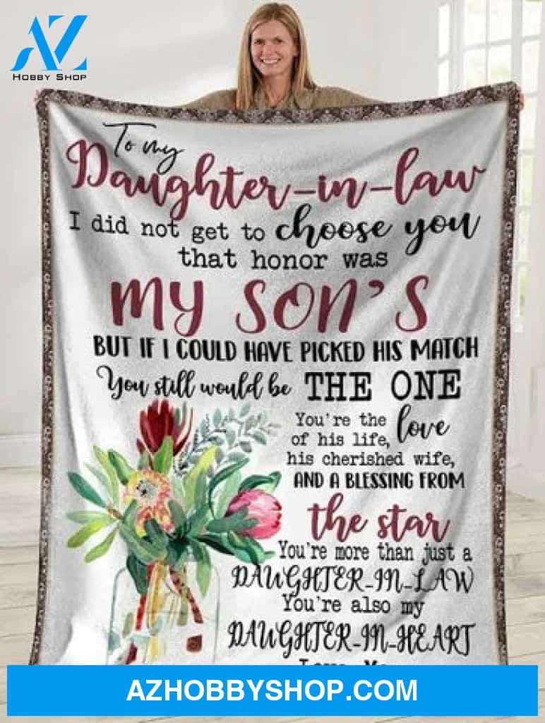 To My Daughter In Law Throw  Blanket