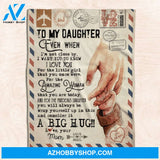 To My Daughter Letter From Mom Hand In Hand Fleece Blanket 