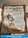  To My Daughter - Lion Personalized Fleece Blanket