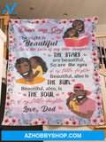  To My Daughter - Love From Dad Personalized Fleece Blanket