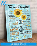 To My Daughter Love Mom Canvas Sunflower Canvas Full Size Canvas Once Upon A Time There Was A Little Girl