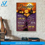 To My Daughter Never Forget That I Love You Mom Pumpkin Halloween Canvas And Poster, Wall Decor Visual Art, Halloween Gift, Happy Halloween