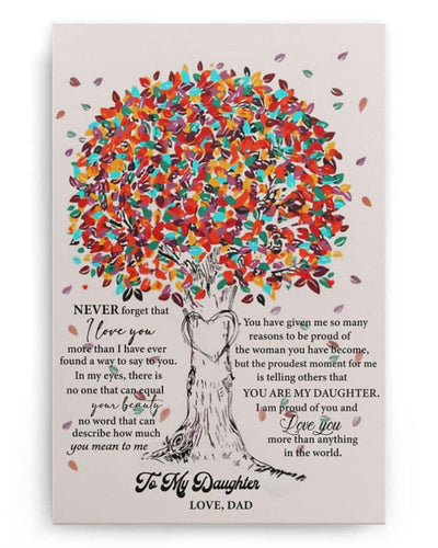 To My Daughter - Never Forget That I Love You - Poster/Canvas - Gift For Daughter