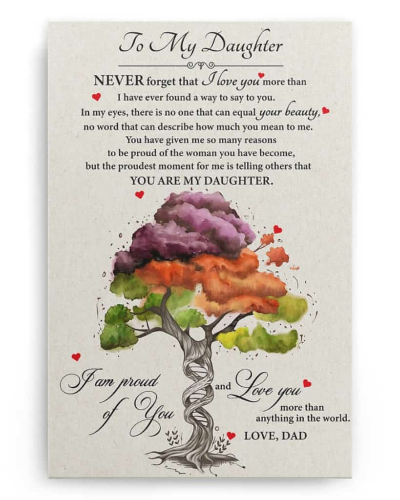 To My Daughter - Never Forget That I Love You - Poster/Canvas - Gift For Daughter