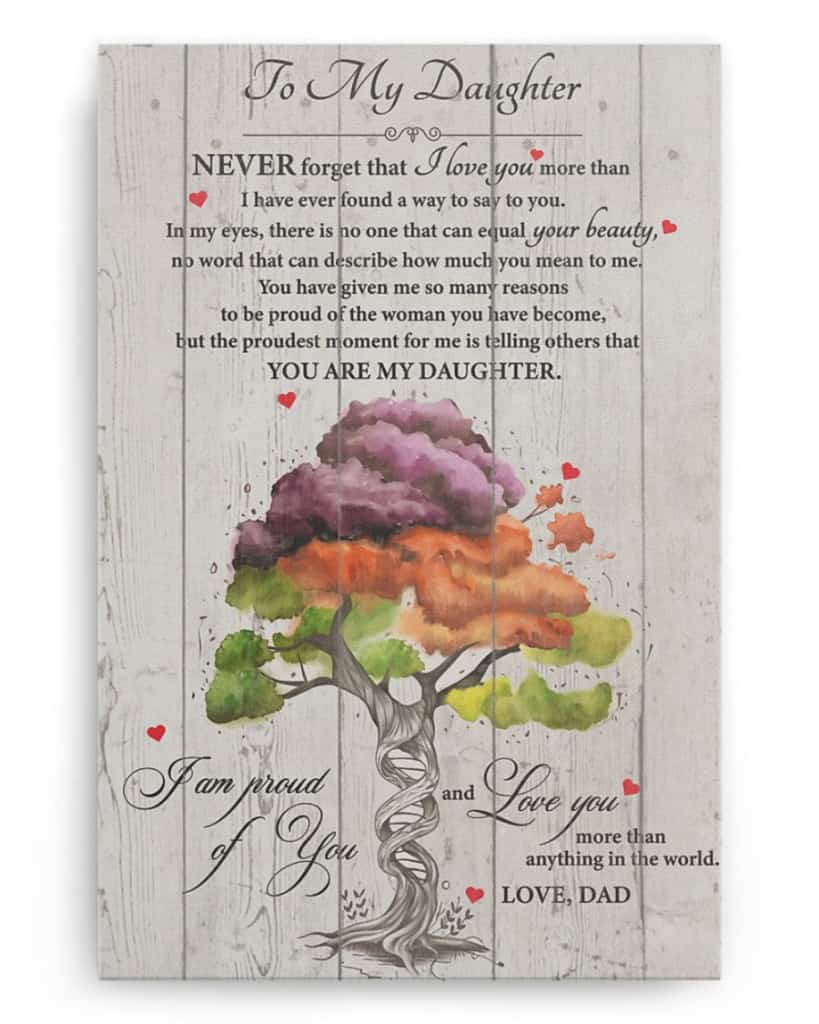 To My Daughter - Never Forget That I Love You - Poster/Canvas - Gift For Daughter