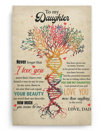 To My Daughter - Never Forget That I Love You - Poster/Canvas - Gift For Daughter