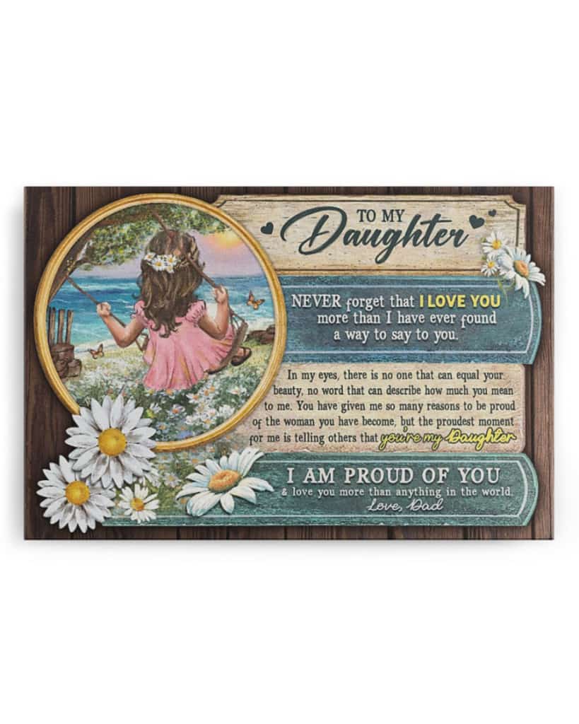 To My Daughter - Never Forget That I Love You - Poster/Canvas - Gift For Daughter