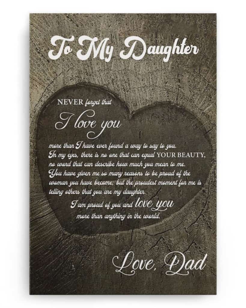 To My Daughter - Never Forget That I Love You - Poster/Canvas - Gift For Daughter