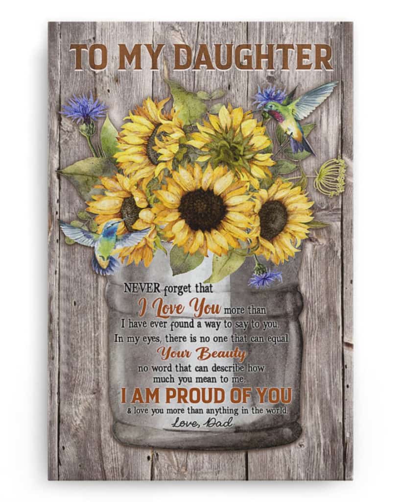 To My Daughter - Never Forget That I Love You - Poster/Canvas - Gift For Daughter