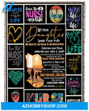 Personalized To My Daughter Nurse Fleece Blanket From Mom Be Brave, Be Bold And Be Beautiful Great Customized Blanket For Birthday Christmas Thanksgiving