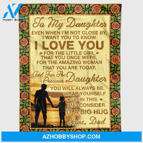 Personalized To My Daughter On The Beach Fleece Blanket For Daughter From Mom Dad I Love You Great Customized Blanket For Birthday Christmas Thanksgiving Graduation Wedding