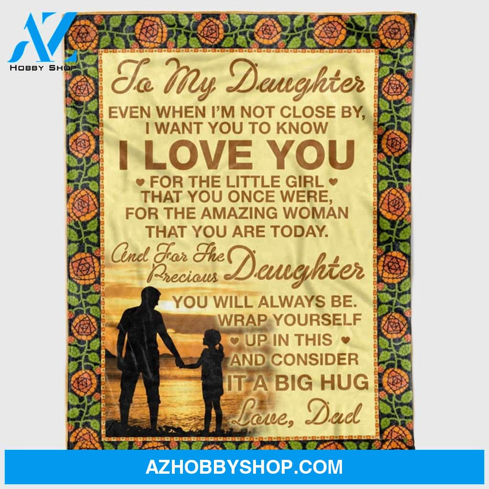 Personalized To My Daughter On The Beach Fleece Blanket For Daughter From Mom Dad I Love You Great Customized Blanket For Birthday Christmas Thanksgiving Graduation Wedding