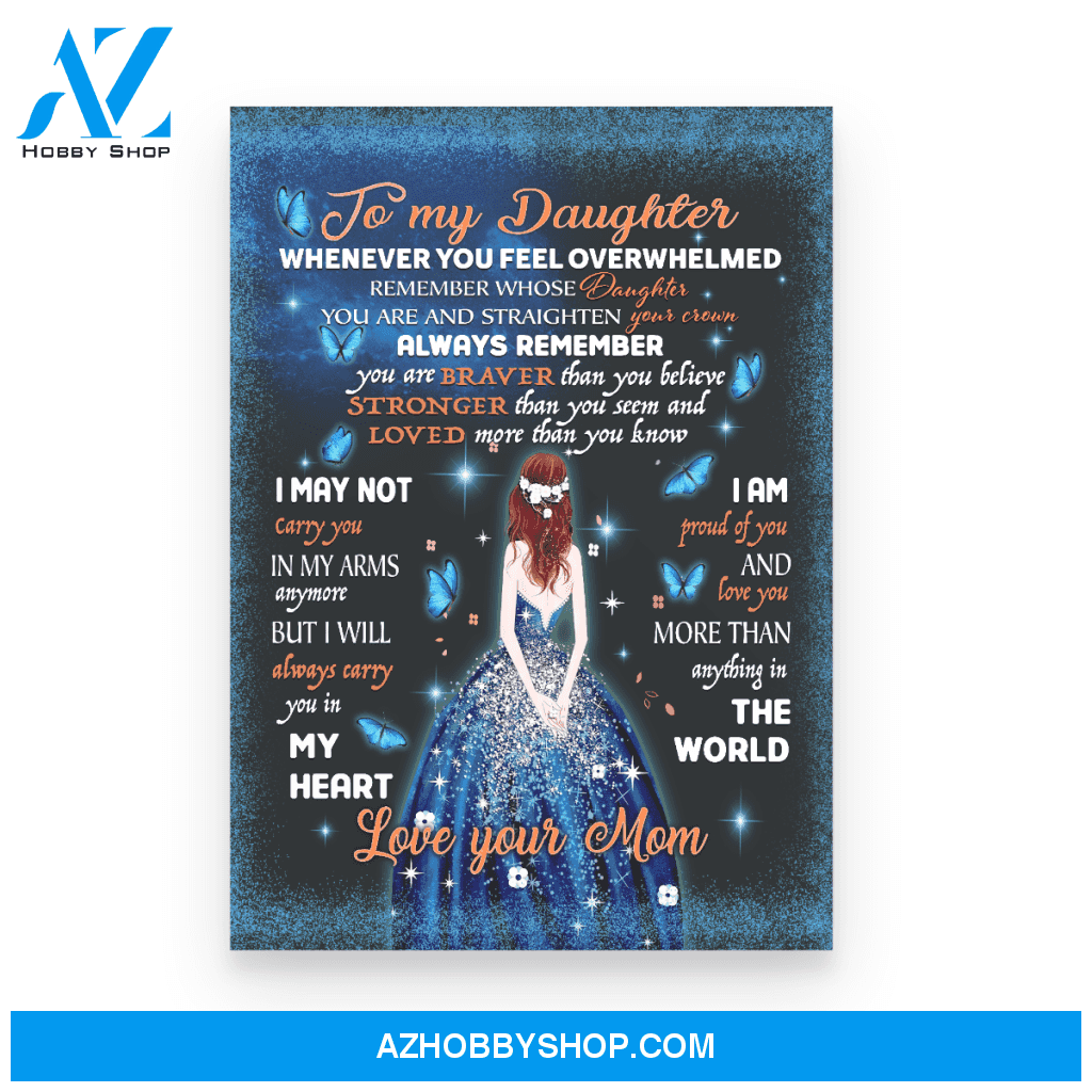 To My Daughter Poster Canvas