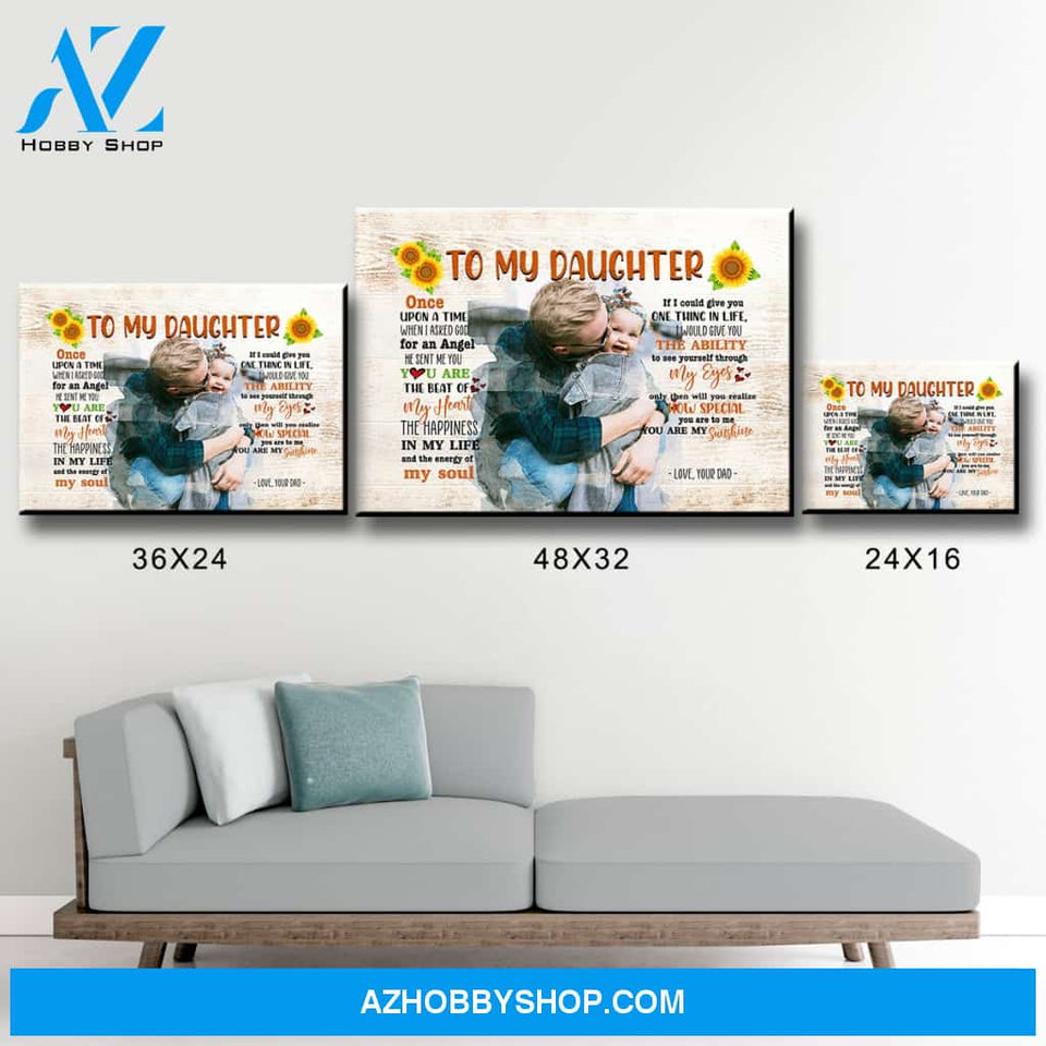 To My Daughter Premium Canvas