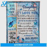 Personalized To My Daughter Sherpa Fleece Blanket For Daughter From Mom Dad I Love You To The Moon And Back Great Customized Blanket For Birthday Christmas Thanksgiving Graduation Wedding