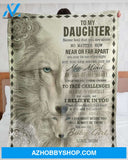 To My Daughter Special Gift For Daughter Blanket Unique Gifts