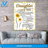 To My Daughter - Sunflower Canvas Print Wall Art - Matte Canvas
