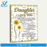 To My Daughter - Sunflower Canvas Print Wall Art - Matte Canvas