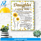 To My Daughter - Sunflower Canvas Print Wall Art - Matte Canvas