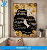 To my Daughter - Sunflower - Stay strong Be confident and do your best - Family Portrait Canvas Prints, Wall Art