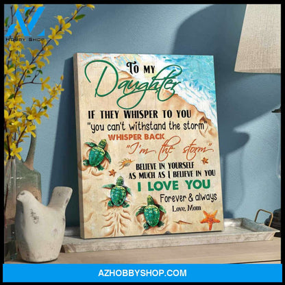 To My Daughter the storm Canvas Wall Art Decor