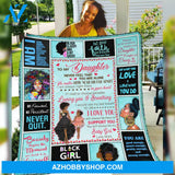 To My Daughter There Was A Black Girl Who Stole My Heart Black Woman Gift Fleece Blanket - Quilt Blanket