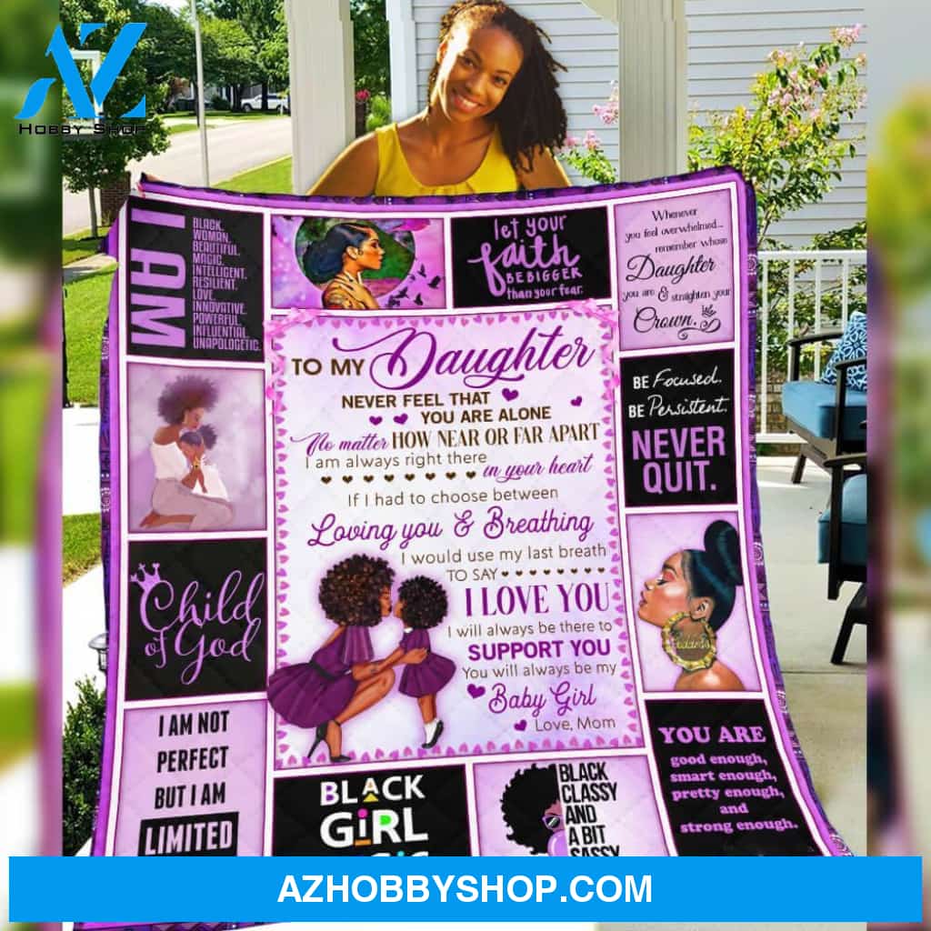 To My Daughter Will Always Be There To Support You From Mom Gift Fleece Blanket