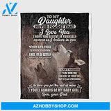 Personalized To My Daughter Wolf Blanket Gift For Daughter - Custom Blanket/Personalized Blankets Gift For Birthday, Christmas, Thanksgiving, Graduation, Maturity Ceremony, Wedding