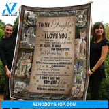 To My Daughter Wolf The Gift Of You Gift From Mom Fleece Blanket