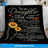 To My Daughter You Are My Sunshine Fleece Blanket From Daughter To Mom Fleece Blanket Christmas Gift