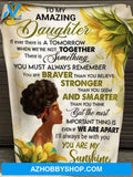 To My Daughter You Are My Sunshine Fleece Blanket - Quilt Blanket,     Love From Mom, Love From Dad