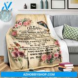 TO MY DAUGHTER YOU HAVE YOUR OWN MATCHES MOM BUTTERFLY - FLEECE BLANKET Gift For Daughter Birthday Gift Family Friend Home Decor Bedding Couch Sofa Soft And Comfy Cozy