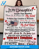 To My Daughter You Will Always Be My Baby Girl Fleece Blanket - Quilt Blanket, Love From Dad