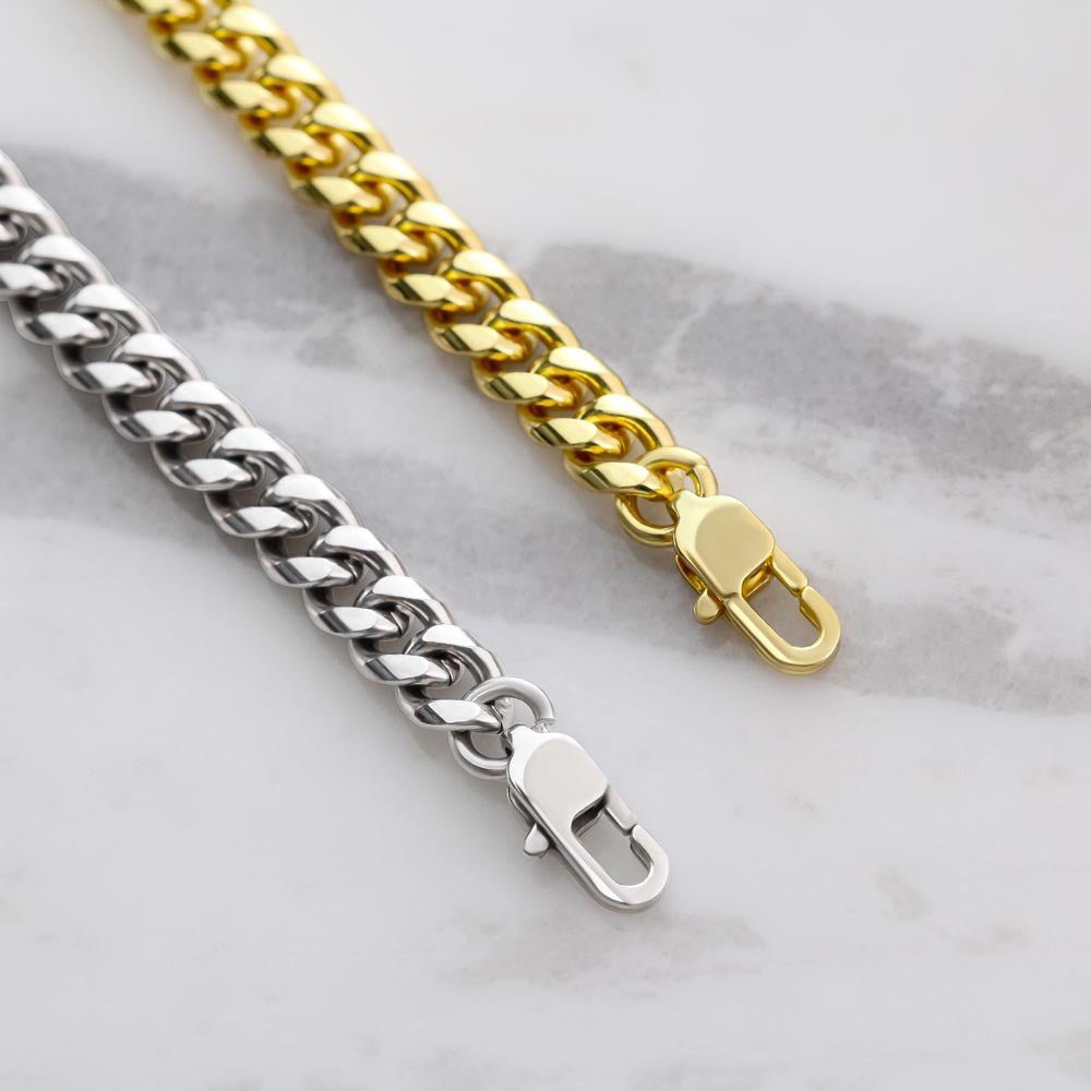 To My Dear Baseball Son - Cuban Link Necklace, Cuban Link Chain