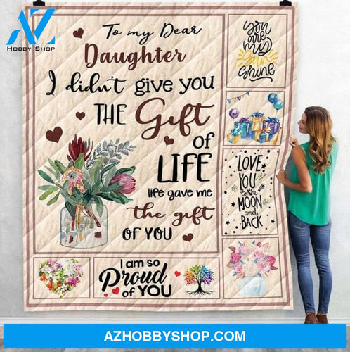 To My Dear Daughter Love Mail From Dad Mom Fleece Blanket