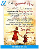 Mom Canvas, To My Dearest Mom, You Held My Hand, Supported Me Through Joys And Tears Canvas Wall Art Mothers Day Gifts