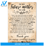 To My Future Mother In Law Canvas Gift For Mother In Law