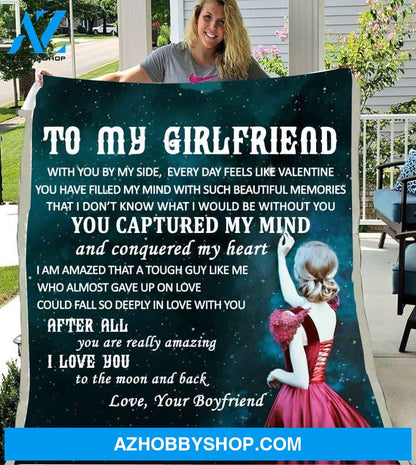 To My Girlfriend Blanket You Capture My Mind Blanket Fiancee Best Friend Gifts Gift For Girlfriend