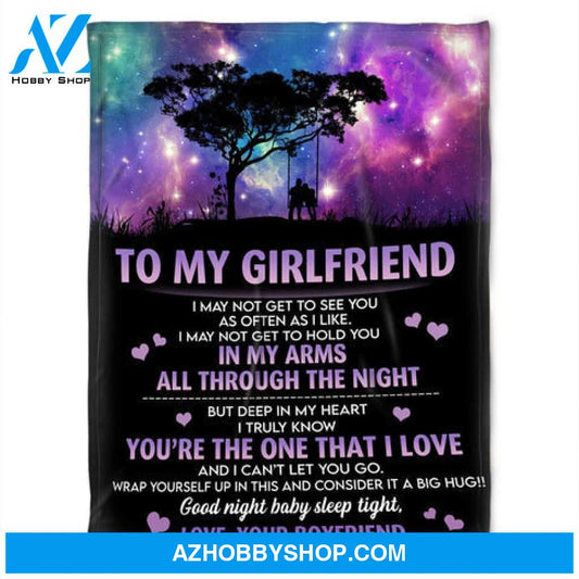 To My Girlfriend Blanket. You're The One That I Love. Gift For Girlfriend From Boyfriend 
