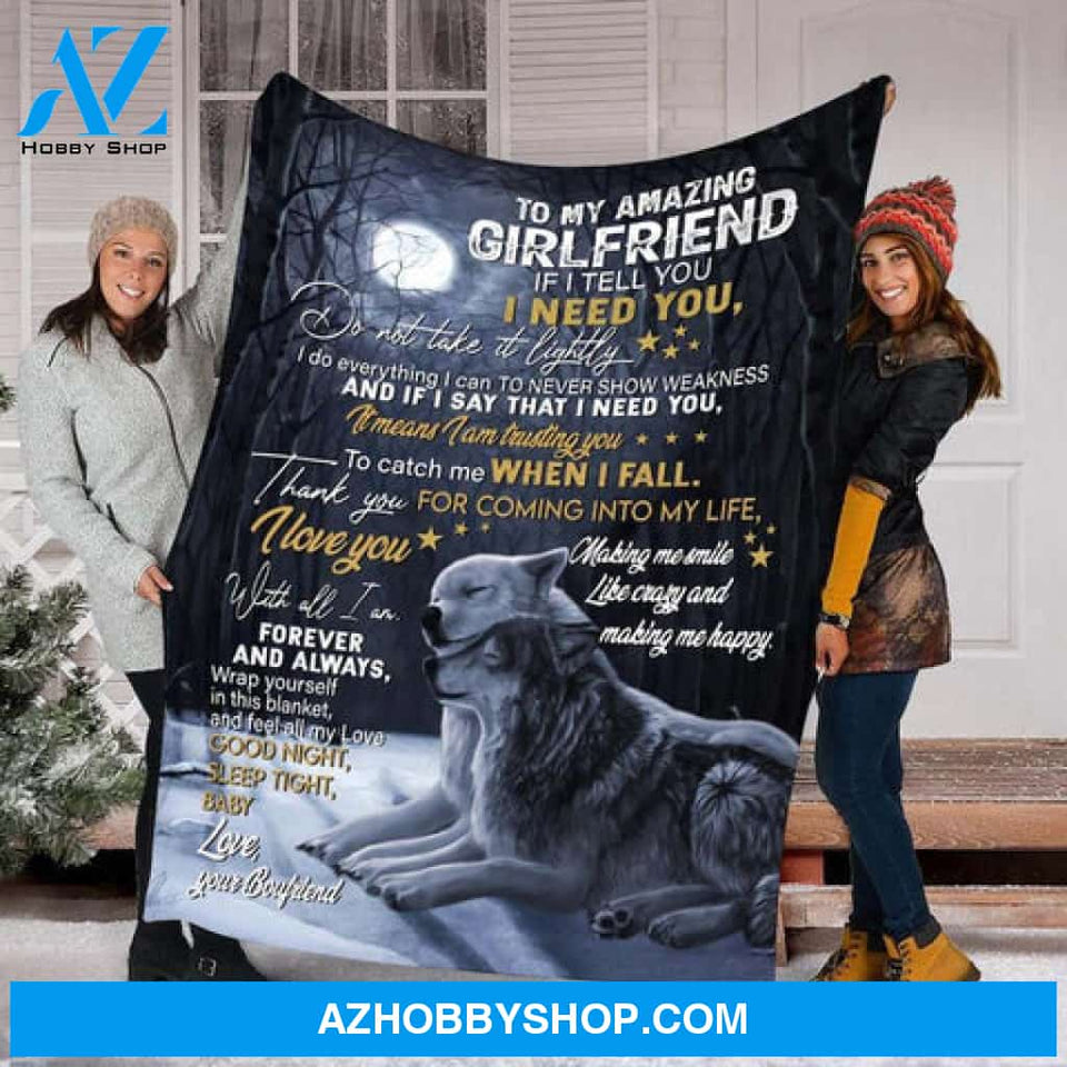 To My Girlfriend Making Me Smile Like Crazy Fleece Blanket Gift For Family,Birthday,Girlfriend,Wife,Couple,Gift 