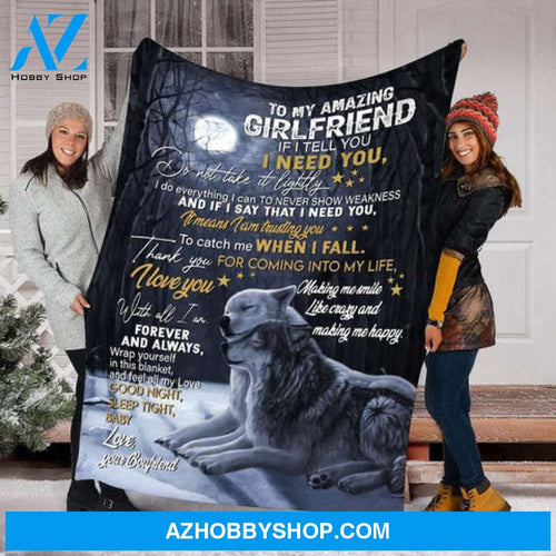 To My Girlfriend Making Me Smile Like Crazy Fleece Blanket Gift For Family,Birthday,Girlfriend,Wife,Couple,Gift 