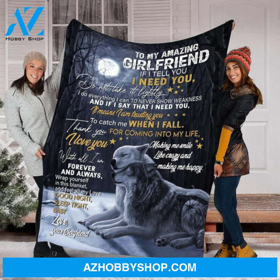 To My Girlfriend Making Me Smile Like Crazy Fleece Blanket Gift For Family,Birthday,Girlfriend,Wife,Couple,Gift 